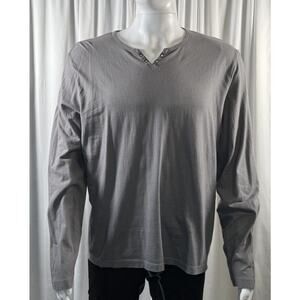 Kenneth Cole New York Long Sleeves Cotton T Shirt Gray XL sustainable 77-38